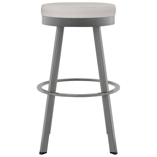 Swice Modern Polyester Counter Height Barstool - Light Grey/Metallic Grey