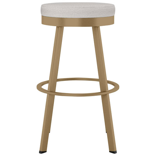 Swice Modern Polyester Bar Height Barstool - Light Grey/Golden
