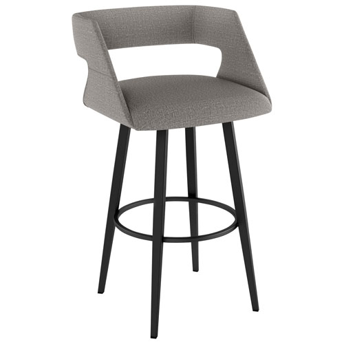 Marvin Traditional Counter Height Barstool - Silver Grey/Black