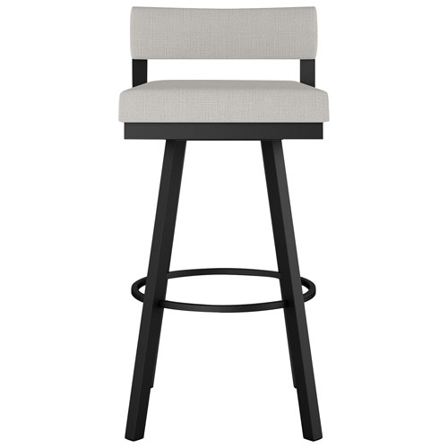 Travis Contemporary Counter Height Barstool - Grey Beige/Black