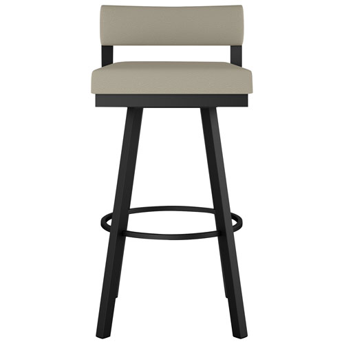 Travis Contemporary Counter Height Barstool - Greige/Black