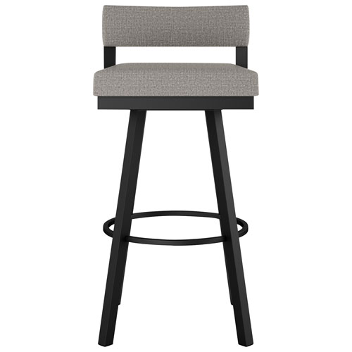 Travis Contemporary Counter Height Barstool - Silver Grey/Black
