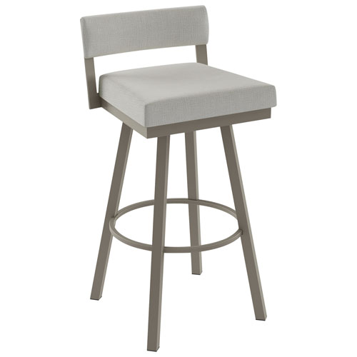 Image 1 of 4.. Travis Contemporary Counter Height Barstool - Grey Beige/Grey