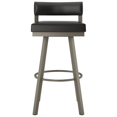 Travis Contemporary Counter Height Barstool - Black/Grey