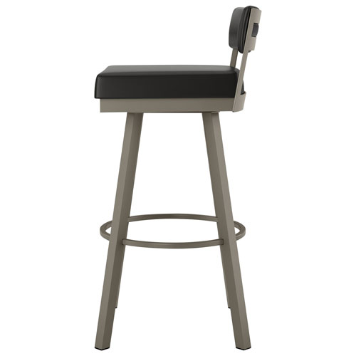 Travis Contemporary Counter Height Barstool - Black/Grey