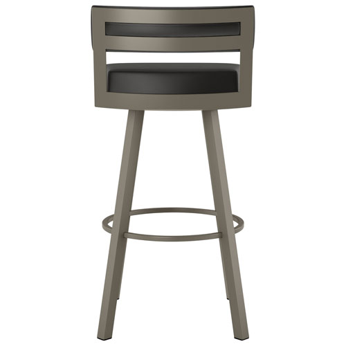 Travis Contemporary Counter Height Barstool - Black/Grey