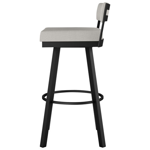 Travis Contemporary Bar Height Barstool - Grey Beige/Black