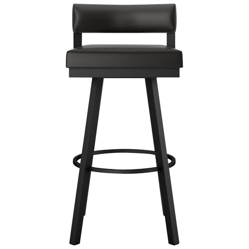 Travis Contemporary Bar Height Barstool - Black/Black