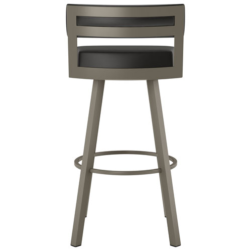 Tabouret de bar contemporain à hauteur de bar Travis - Noir/Gris