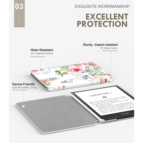 Case for 6.8" Kindle Paperwhite and Kindle Paperwhite Signature Edition, Light Shell Cover with Auto Wake/Sleep for Kindle Paperwhite 2021 E-Reader,