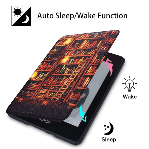 Case for 6'' Kindle Paperwhite 10th Generation - 2018 Release with Hand Strap & Auto Sleep/Wake, Slim PU Leather Protective Shell Cover for Kindle