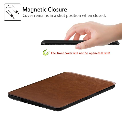 Case for Kindle Paperwhite 10th Generation 2018 Release - Hand Strap, Auto Sleep/Wake Function - Slim PU Leather Protective Cover for 6’’ Kindle