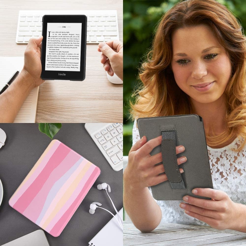 Case for Kindle Paperwhite 10th Generation 2018 Release(Model No.: PQ94WIF) w/ Hand Strap, Auto Sleep/Wake, PU Leather Smart Protective Cover ONLY