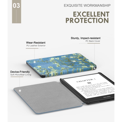 Case for 6.8" Kindle Paperwhite and Kindle Paperwhite Signature Edition, Light Shell Cover with Auto Wake/Sleep for Kindle Paperwhite 2021 E-Reader,