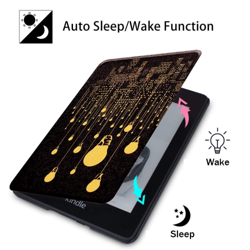 Case for 6'' Kindle Paperwhite 10th Generation - 2018 Release with Hand Strap & Auto Sleep/Wake, Slim PU Leather Protective Shell Cover for Kindle