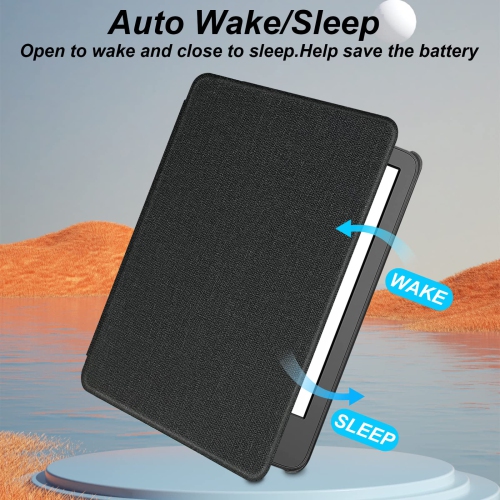 Case Fits 6" All-New Kindle,Premium Lightweight Book Cover with Auto Wake/Sleep for 11th Generation-2022 Release (Pure Black)