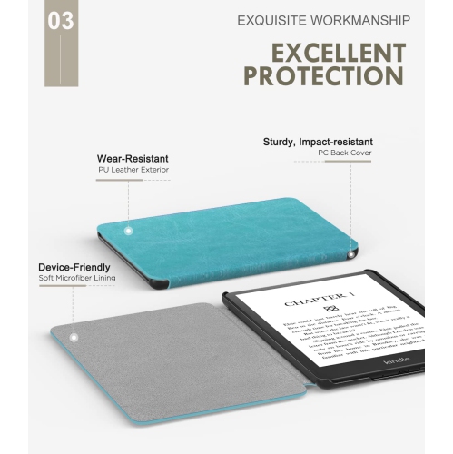 Case for 6.8" Kindle Paperwhite and Kindle Paperwhite Signature Edition, Light Shell Cover with Auto Wake/Sleep for Kindle Paperwhite 2021 E-Reader,