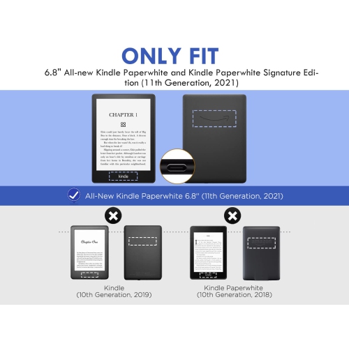 Case for 6.8" Kindle Paperwhite and Kindle Paperwhite Signature Edition, Ultra Clear Soft Flexible Transparent TPU Skin Bumper Back Cover Shell,