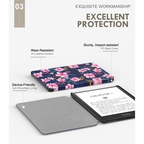 Case for 6.8" Kindle Paperwhite and Kindle Paperwhite Signature Edition, Light Shell Cover with Auto Wake/Sleep for Kindle Paperwhite 2021 E-Reader,