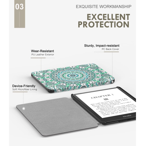 Case for 6.8" Kindle Paperwhite and Kindle Paperwhite Signature Edition, Light Shell Cover with Auto Wake/Sleep for Kindle Paperwhite 2021 E-Reader,