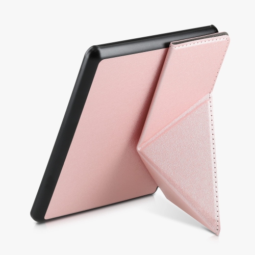Origami Case Compatible with Amazon Kindle Paperwhite 11. Generation 2022 - Case Ultra Slim Fit PU Leather Cover with Stand - Rose Gold