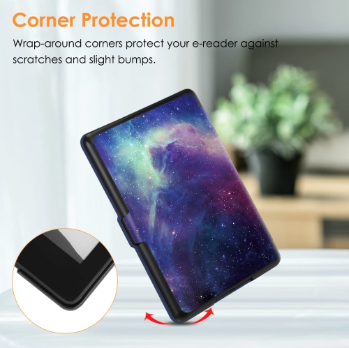 Slimshell Case for 6.8" Kindle Paperwhite and Kindle Paperwhite Signature Edition - Premium Lightweight PU Leather Cover with Auto Sleep/Wake (Galaxy)