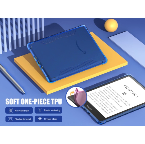 Case for 6.8" Kindle Paperwhite and Kindle Paperwhite Signature Edition, Ultra Clear Soft Flexible Transparent TPU Skin Bumper Back Cover Shell,