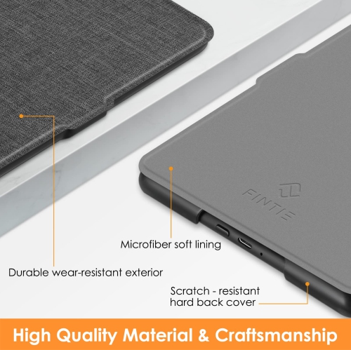 Slimshell Case for 6.8" Kindle Paperwhite and Kindle Paperwhite Signature Edition - Premium Lightweight PU Leather Cover with Auto Sleep/Wake (Denim