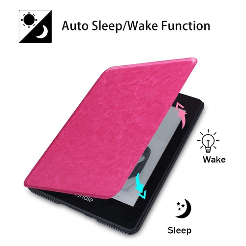 Case for Kindle Paperwhite 10th Generation 2018 Release- Hand Strap, Auto Sleep/Wake Function - Slim PU Leather Protective Cover for 6’’ Kindle