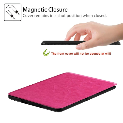 Case for Kindle Paperwhite 10th Generation 2018 Release- Hand Strap, Auto Sleep/Wake Function - Slim PU Leather Protective Cover for 6’’ Kindle