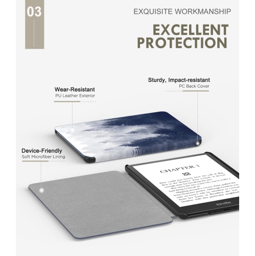 Case for 6.8" Kindle Paperwhite and Kindle Paperwhite Signature Edition, Light Shell Cover with Auto Wake/Sleep for Kindle Paperwhite 2021 E-Reader,