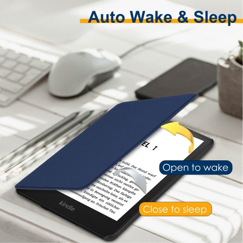 Case for Kindle Paperwhite 11th Generation 6.8" and Kindle Paperwhite Signature Edition 2021 Release - All-New PU Leather Protective Cover,