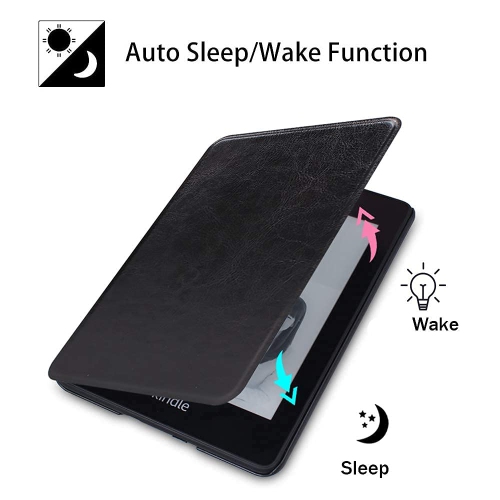 Case for Kindle Paperwhite 10th Generation 2018 Release - Hand Strap, Auto Sleep/Wake Function - Slim PU Leather Protective Shell Cover for 6’’