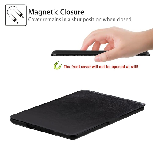 Case for Kindle Paperwhite 10th Generation 2018 Release - Hand Strap, Auto Sleep/Wake Function - Slim PU Leather Protective Shell Cover for 6’’
