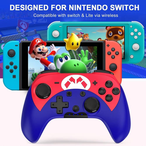 Switch Controller - Wireless Switch Pro Controller for Nintendo Switch/Switch Lite/Switch OLED with 3 Levels Turbo Function, 4 Levels Adjustable