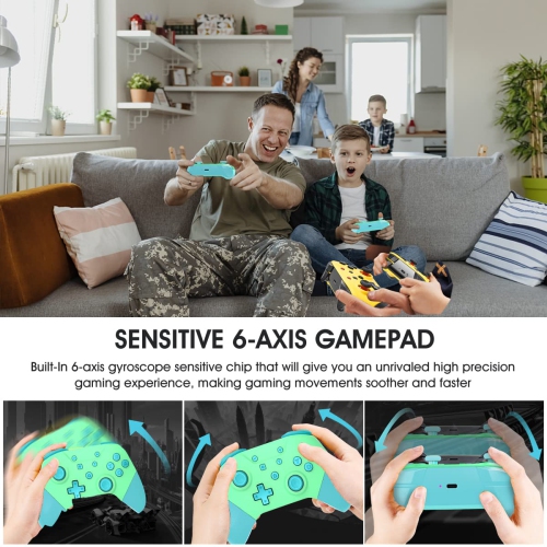 Switch Controllers for Switch/Switch Lite/OLED,Wireless Pro Controller Joypad with NFC and Home Wake-Up Function,Support Gyro Axis, Turbo and Dual