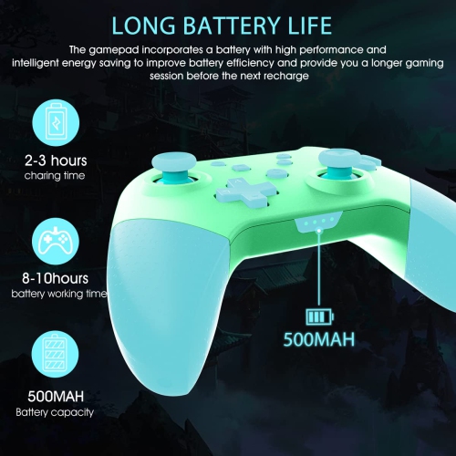 Switch Controllers for Switch/Switch Lite/OLED,Wireless Pro Controller Joypad with NFC and Home Wake-Up Function,Support Gyro Axis, Turbo and Dual