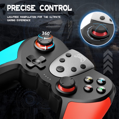 Switch Controller,Wireless Switch Pro Controller for Nintendo Switch/Switch Lite/Switch OLED,with Dual Vibration,Turbo,6-Axis Gyro Sensor,Wake-Up