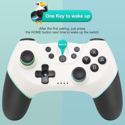 Switch Controller, Wireless Switch Pro Controller Wireless for Switch/Switch OLED/Switch Lite, Switch Gamepade with Joystick, Support Wake-Up,Turbo,
