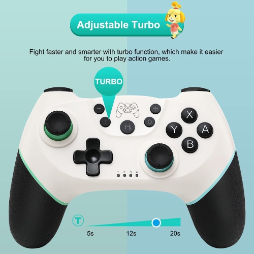 Switch Controller, Wireless Switch Pro Controller Wireless for Switch/Switch OLED/Switch Lite, Switch Gamepade with Joystick, Support Wake-Up,Turbo,