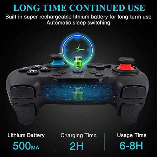 Switch Controller for Nintendo, Wireless Pro Controller for Nintendo Switch/Switch Lite, Switch Remote Controller Gamepad Joystick, Turbo and Dual