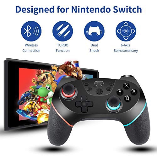 Switch Controller for Nintendo, Wireless Pro Controller for Nintendo Switch/Switch Lite, Switch Remote Controller Gamepad Joystick, Turbo and Dual