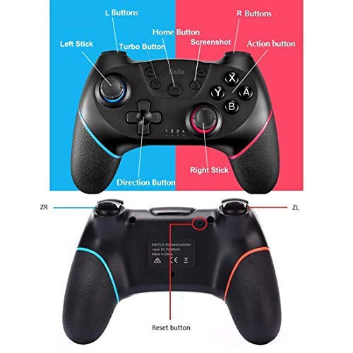 Switch Controller for Nintendo, Wireless Pro Controller for Nintendo Switch/Switch Lite, Switch Remote Controller Gamepad Joystick, Turbo and Dual