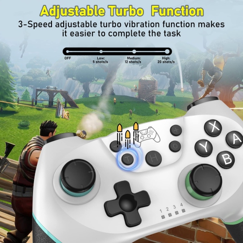 Wireless Switch Controller for Nintendo, Switch Pro Controller Compatible with Nintendo Switch/OLED/Lite, Switch Remote Gamepad with Joystick/Gyro &