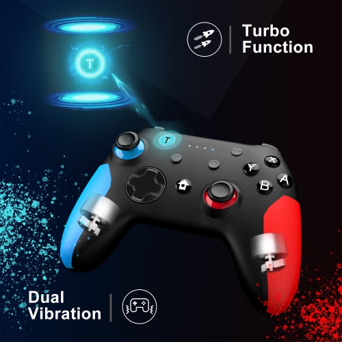 Switch Controller for Nintendo Switch Pro Controller for Nintendo Wireless Switch/Switch Lite Remote with Dual Vibration, Gyro Axis, Motion Support