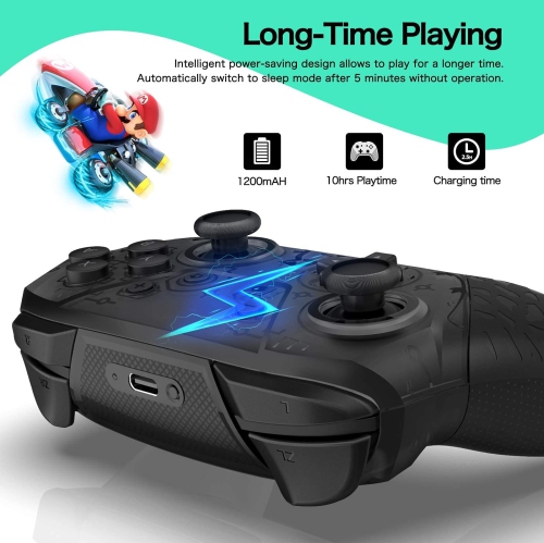 Wireless Pro Controller for Switch/Lite/OLED Controller, Switch Controller Gamepad Compatible with Switch Support Amibo, Wakeup, Screenshot and