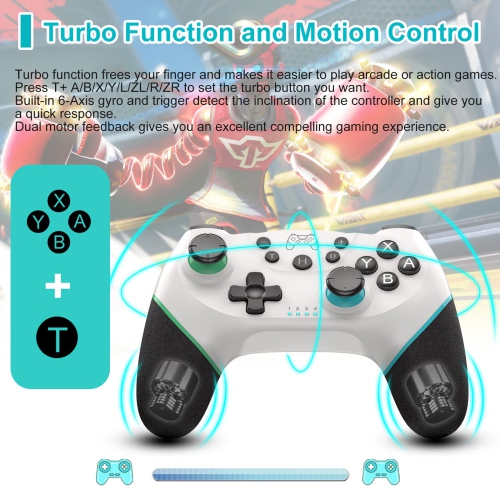 Wireless Pro Controller for Nintendo Switch Sefitopher Bluetooth Switch Pro Controller Gampad Joypad,PC Controller Supports Gyro Axis Turbo and Dual
