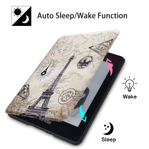 Case for 6'' Kindle Paperwhite 10th Generation - 2018 Release with Hand Strap & Auto Sleep/Wake, Slim PU Leather Protective Shell Cover for Kindle