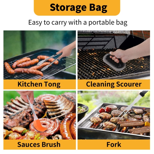 24PCS Professional BBQ Griddle Tool Kit for Flat Top Grill Blackstone and Camp Chef - Stainless Steel Griddle Spatulas Accessories Kit with Griddle