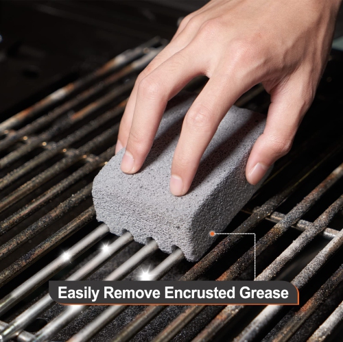 25 Piece Griddle Cleaning Kit for Blackstone, Easy to Clean on Hot or Cold Surfaces, Scraper and Handle Included